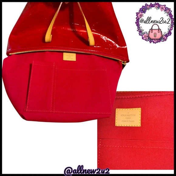 Louis Vuitton Monogram Vernis Bellevue PM (RED) Bag W / COA - Picture 9 of 16
